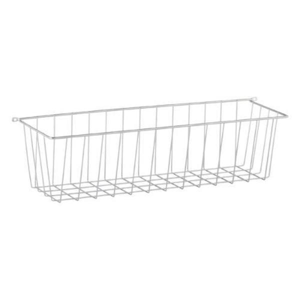 Commercial 20 1/2 in x 5 1/2 in Silver Wire Storage Basket 13330